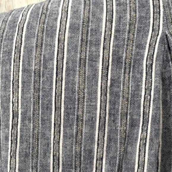 Chico's Size 3 Metallic Striped Tunic Top - Picture 7 of 8